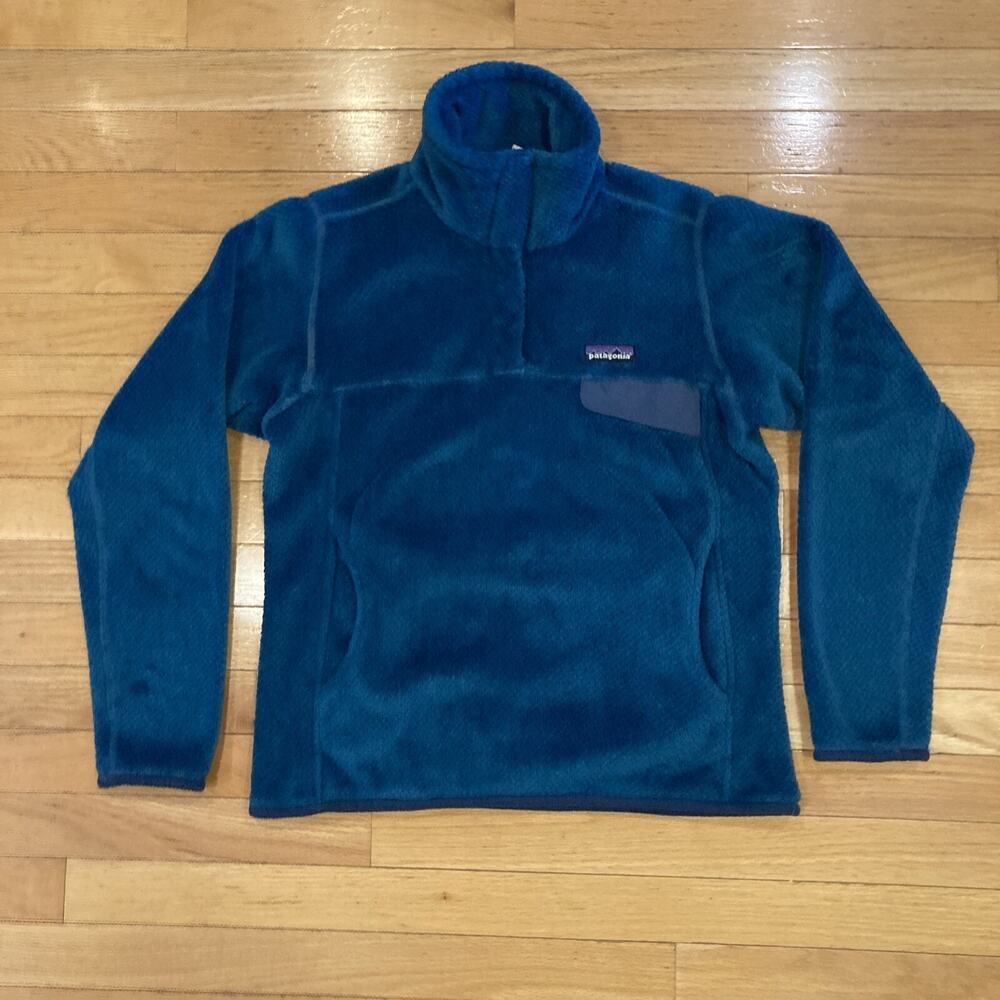 Patagonia Synchilla Jacket Womens Size Small Teal Blue Fleece Pullover Ladies